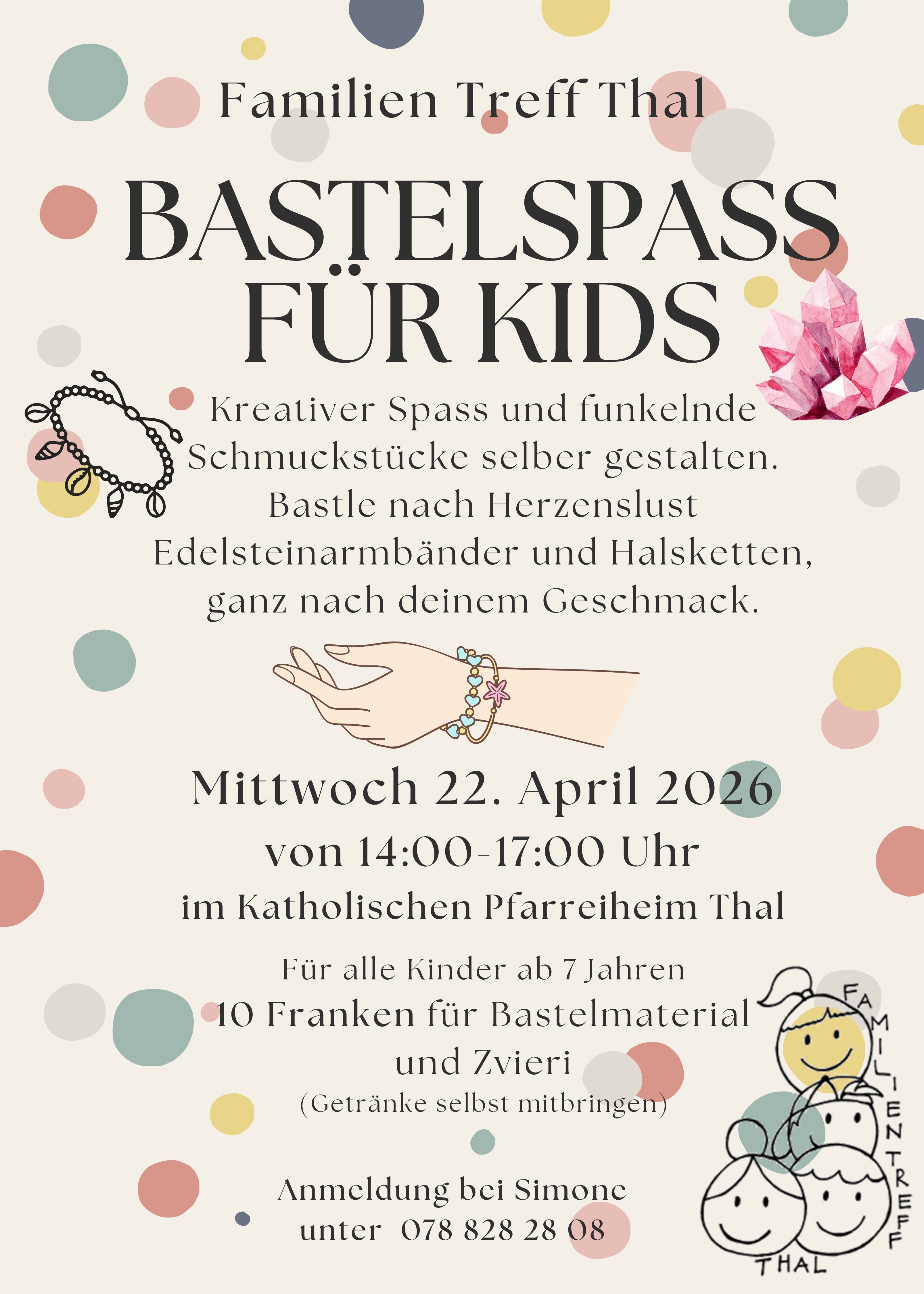 Bastelspass für Kids im Pfarreiheim Thal